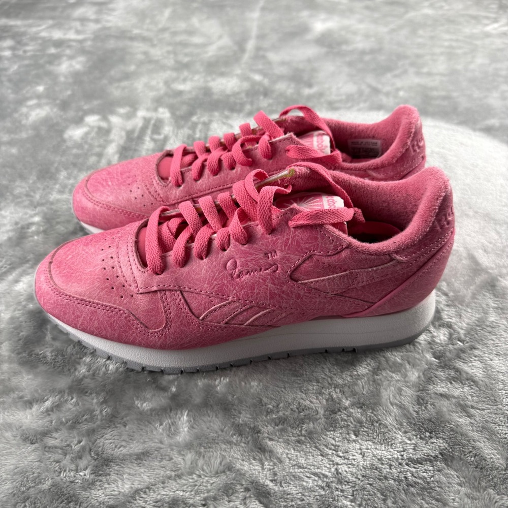 Reebok Classic Leather Eames Astro Pink Distressed Sneakers FZ5860 Womens 7 NICE - Picture 10 of 14